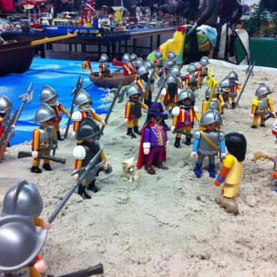 Diorama Pocahontas en Playmobil exposé à Sailly en 2015