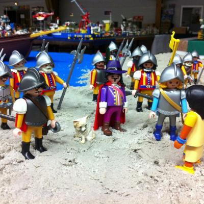 Diorama Pocahontas en Playmobil exposé à Sailly en 2015