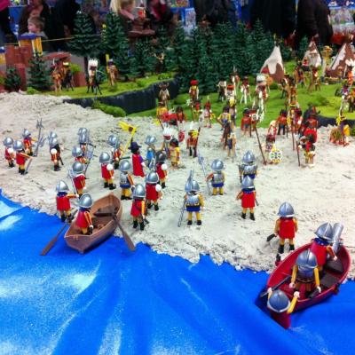 Diorama Pocahontas en Playmobil exposé à Sailly en 2015