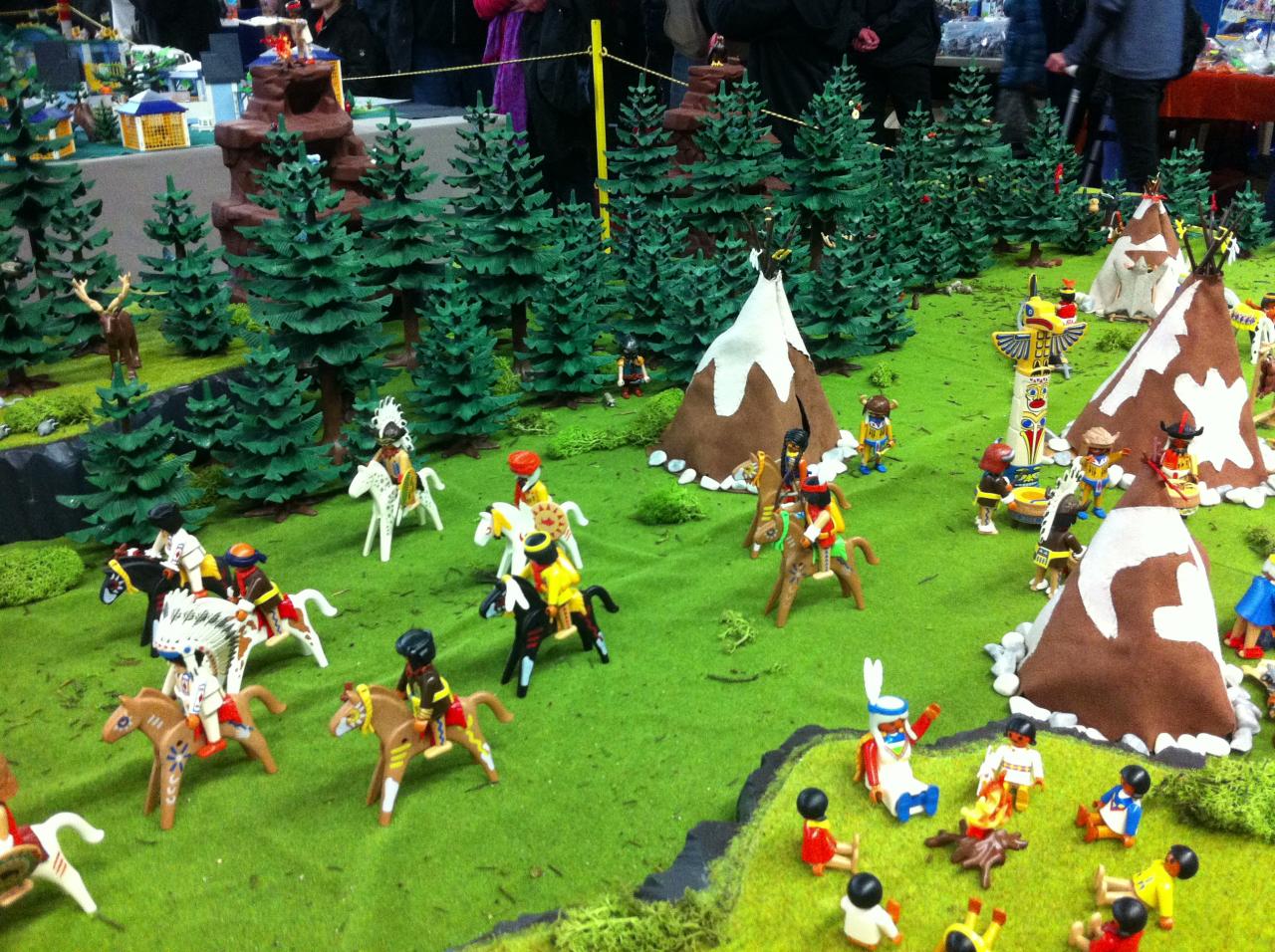 Diorama Pocahontas en Playmobil exposé à Sailly en 2015