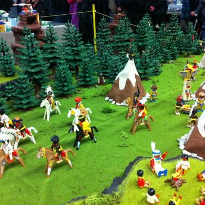 Diorama Pocahontas en Playmobil exposé à Sailly en 2015