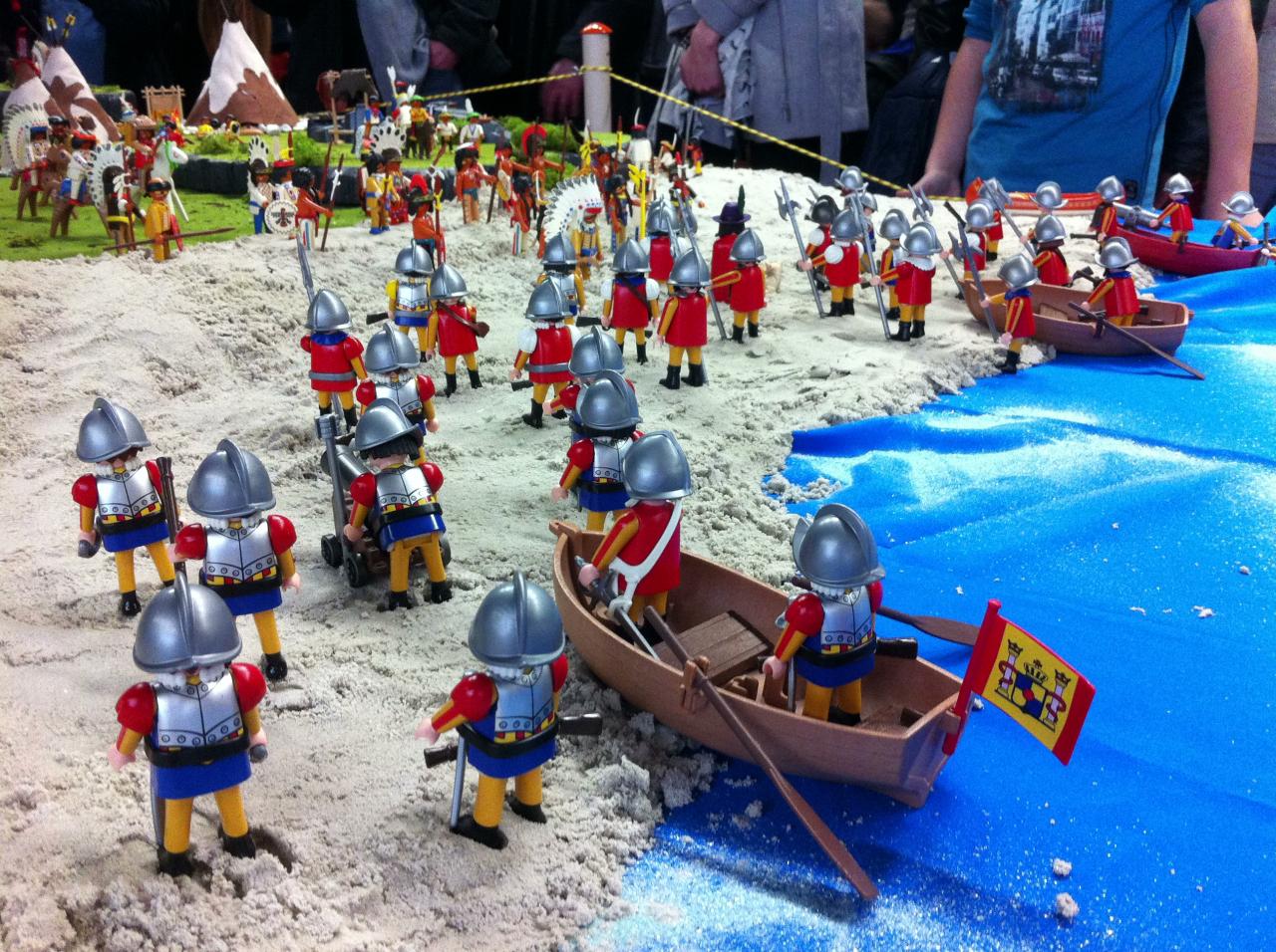 Diorama Pocahontas en Playmobil exposé à Sailly en 2015