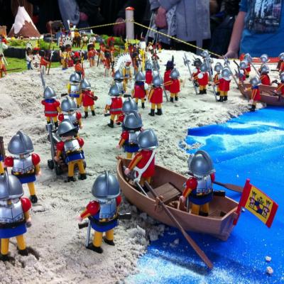 Diorama Pocahontas en Playmobil exposé à Sailly en 2015