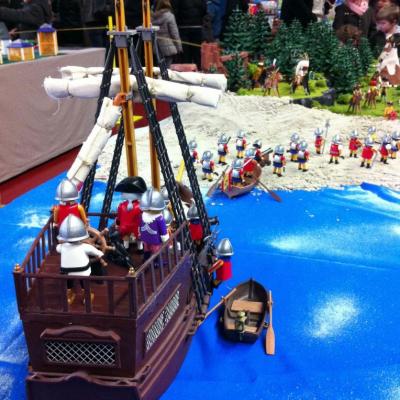 Diorama Pocahontas en Playmobil exposé à Sailly en 2015