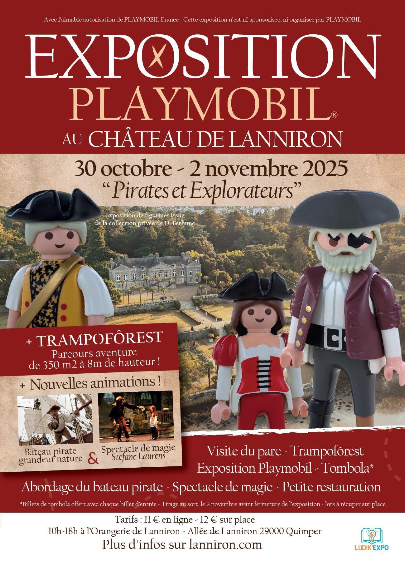 Affiche chateau lanniron exposition playmobil 2025 bethune