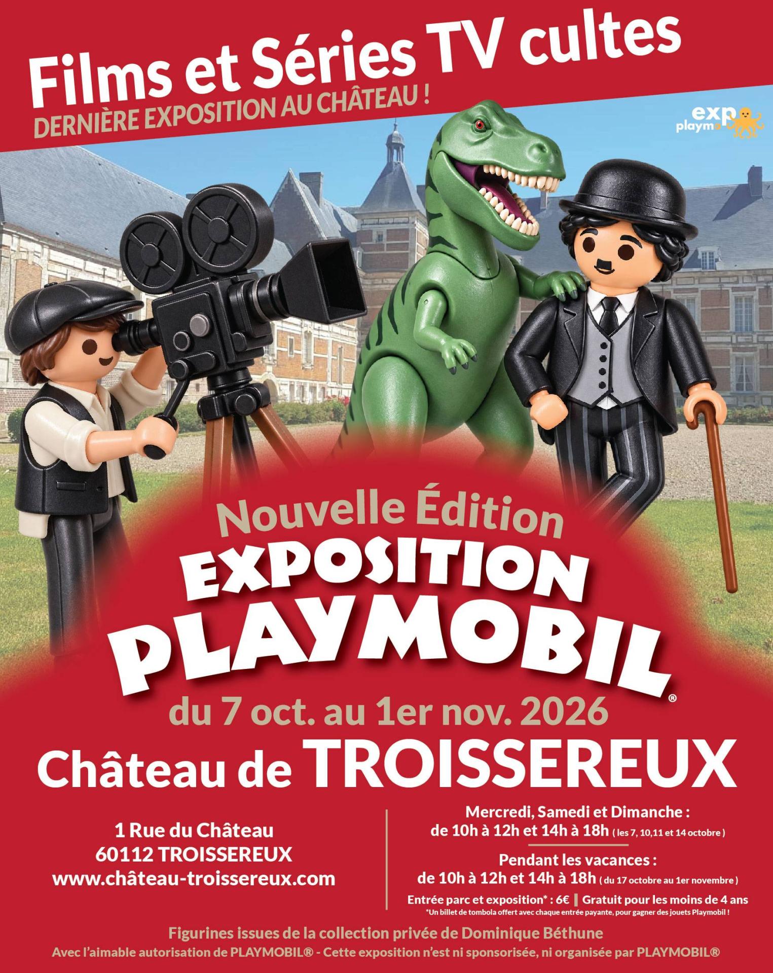 Affiche expo playmobil chateau troissereux 2026 oise