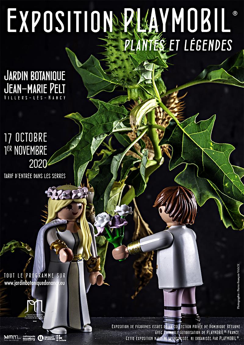 Affiche expo playmobil nancy jardins botaniques 2020 dominique bethune