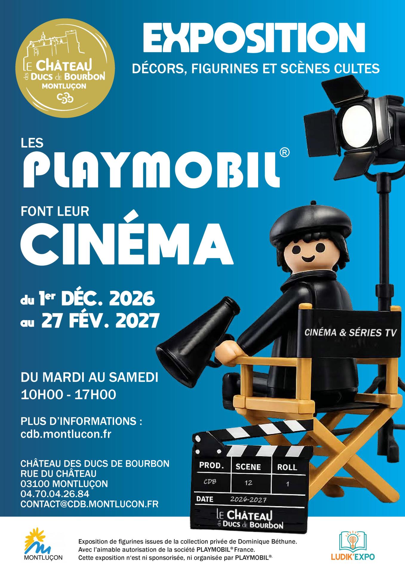 Affiche expoisition playmobil chateau de montlucon dominique bethune