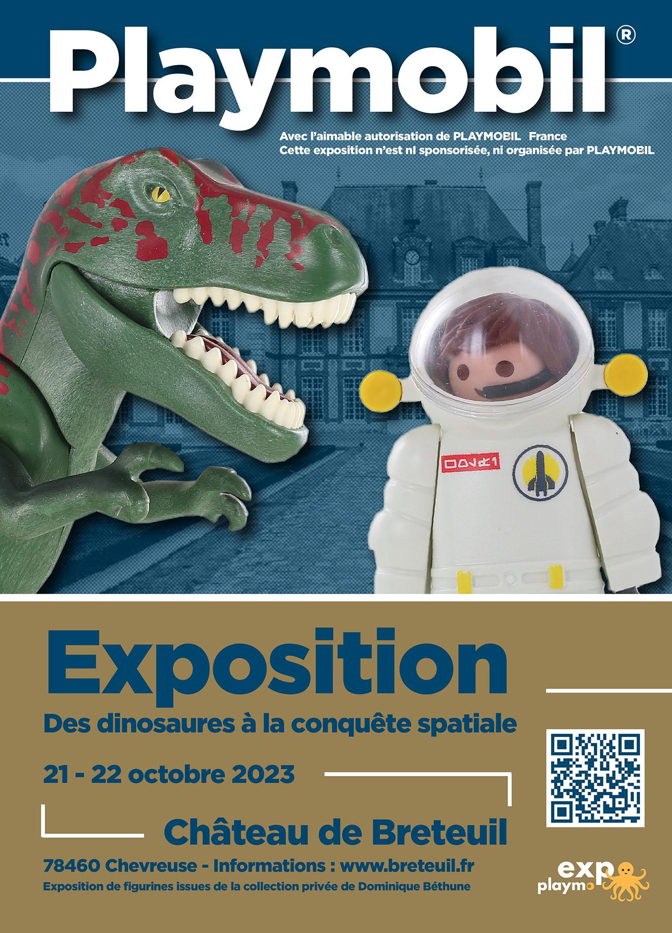 Affiche exposition playmobil chateau breteuil 2023 dominique bethune