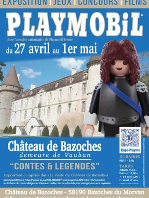 Affiche exposition playmobil chateau de bazoches 2019 dominique bethune