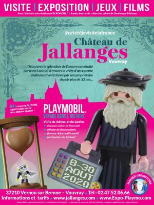 Affiche exposition playmobil chateau de jallanges aout 2020 dominique bethune