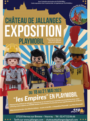 Affiche exposition playmobil chateau de jallanges empires 2023 dominique bethune web