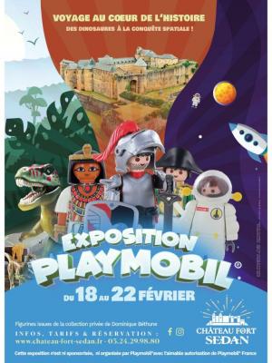 Affiche exposition playmobil chateau de sedan 2023 dominique bethune