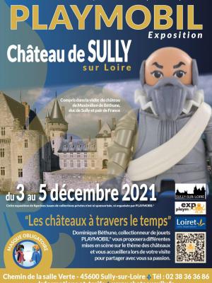 Affiche exposition playmobil chateau de sully 2021 dominique bethune