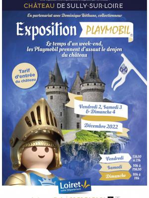 Affiche exposition playmobil chateau de sully 2022