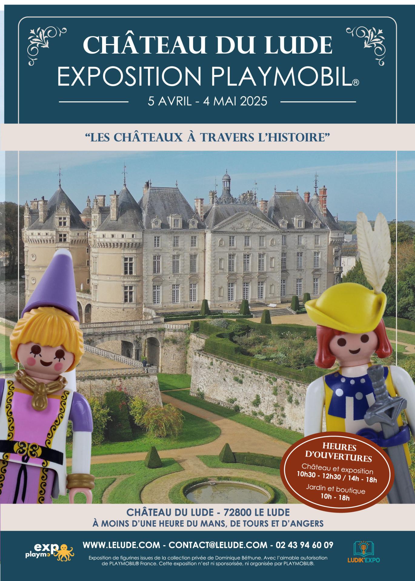Affiche exposition playmobil chateau du lude dominique bethune