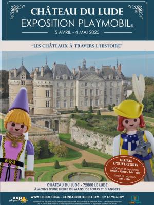 Affiche exposition playmobil chateau du lude dominique bethune