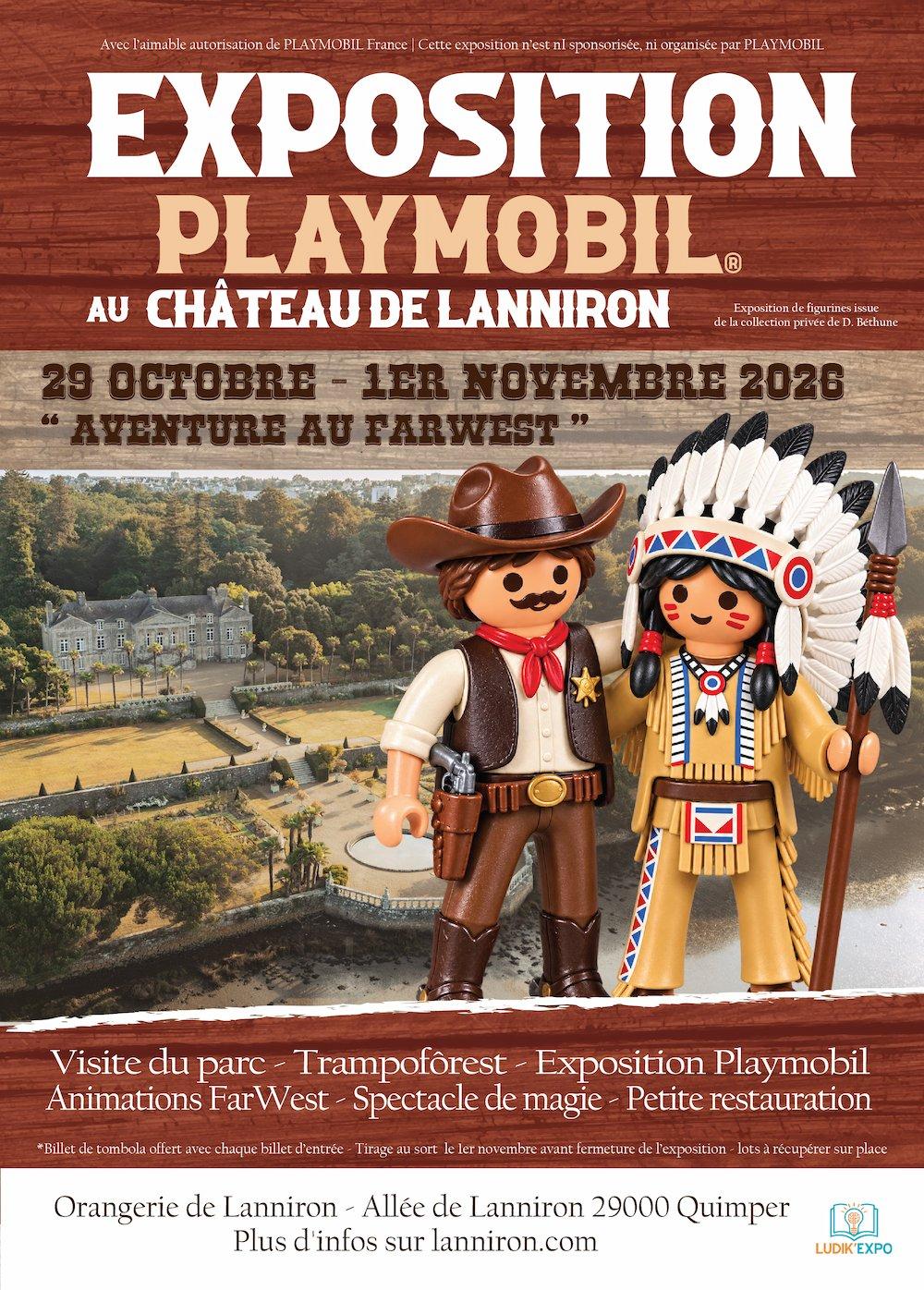 Affiche exposition playmobil chateau lanniron 2026 dominique bethune