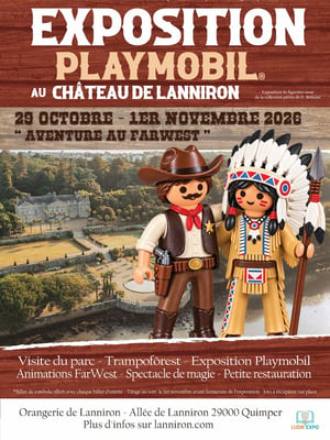 Affiche exposition playmobil chateau lanniron 2026 dominique bethune