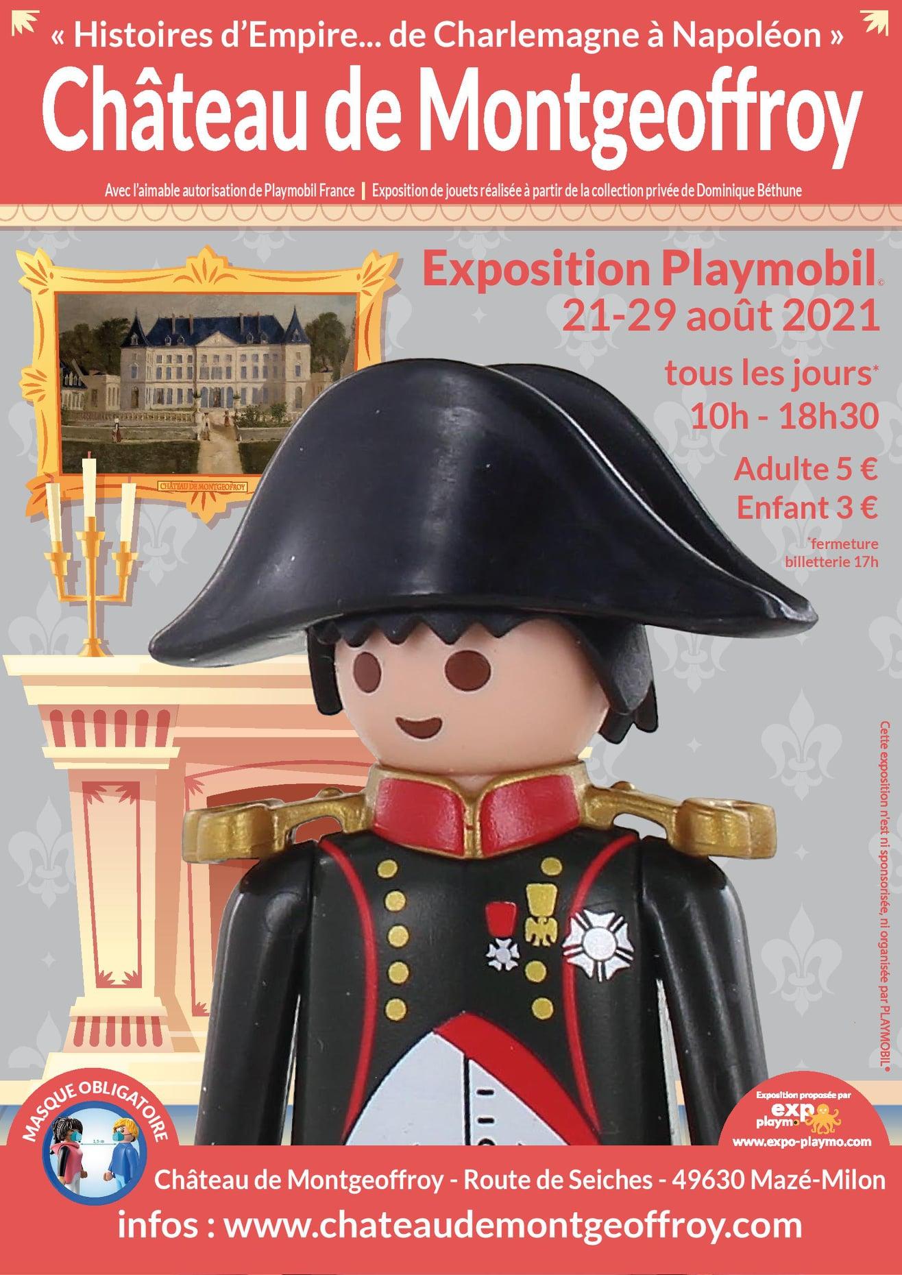 Affiche exposition playmobil chateau montgeoffroy 2021 dominique bethune