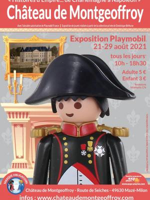 Affiche exposition playmobil chateau montgeoffroy 2021 dominique bethune
