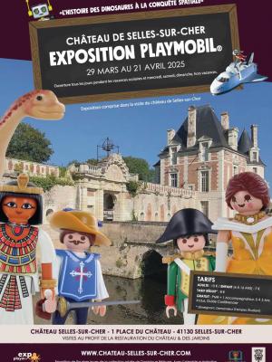 Affiche exposition playmobil chateau selles sur cher 2025
