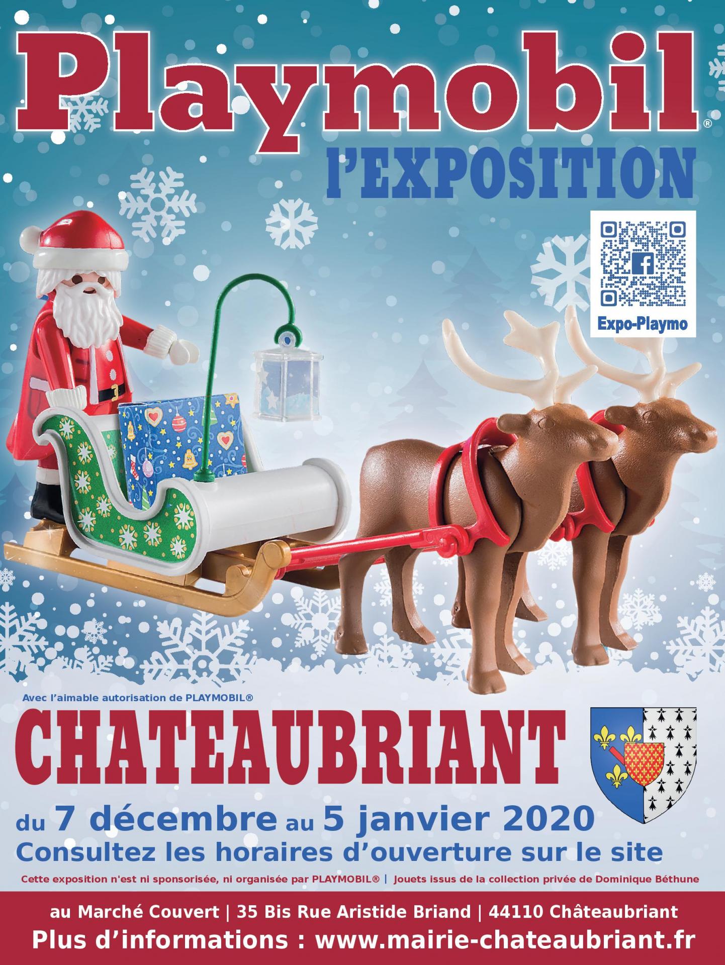 Affiche exposition playmobil chateaubriant 2019 dominique bethune