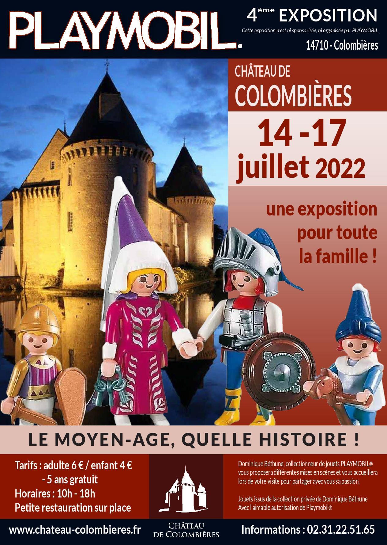 Affiche exposition playmobil colombieres 2022