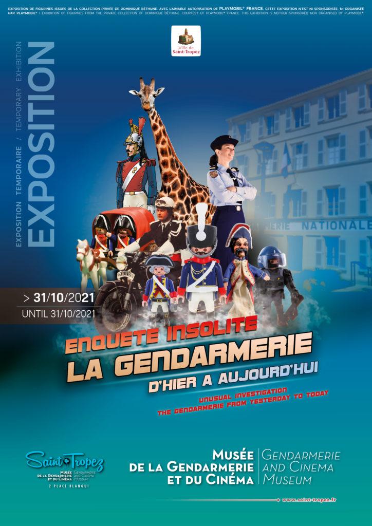 Affiche exposition playmobil gendarmerie saint tropez dominique bethune