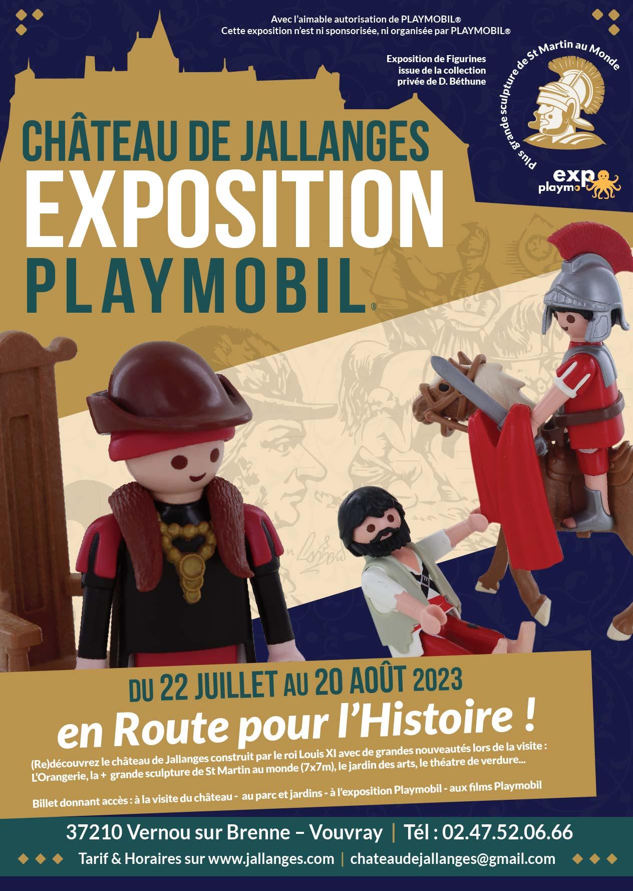 Affiche exposition playmobil jallanges ete 2023 dominique bethune