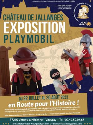 Affiche exposition playmobil jallanges ete 2023 dominique bethune