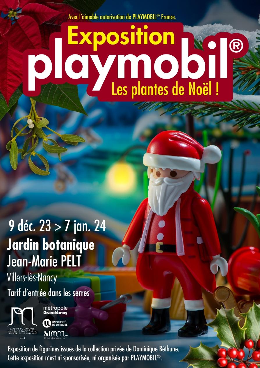 Affiche exposition playmobil jardins botaniques nancy 2023 dominique bethune