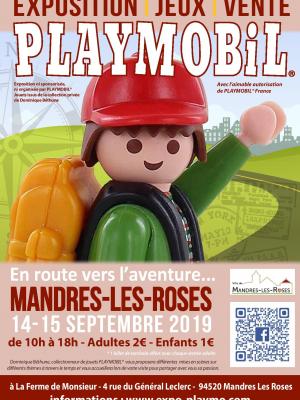 Affiche exposition playmobil mandres 2019 dominique bethune