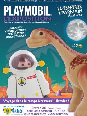 Affiche exposition playmobil parmain 2024 dominique bethune 01