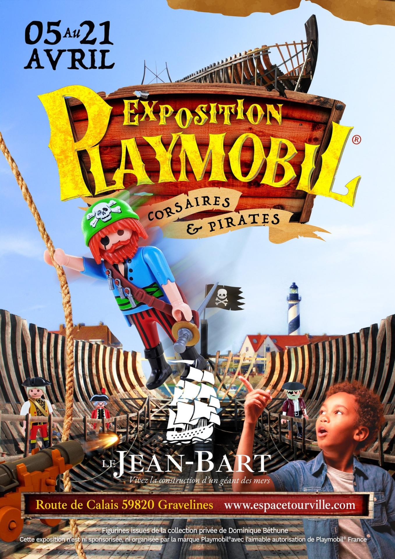Affiche exposition playmobil pirates gravelines dominique bethune