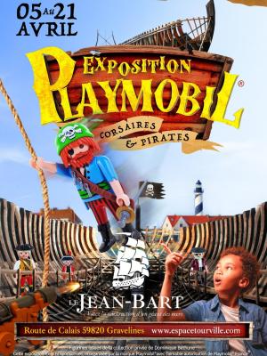 Affiche exposition playmobil pirates gravelines dominique bethune