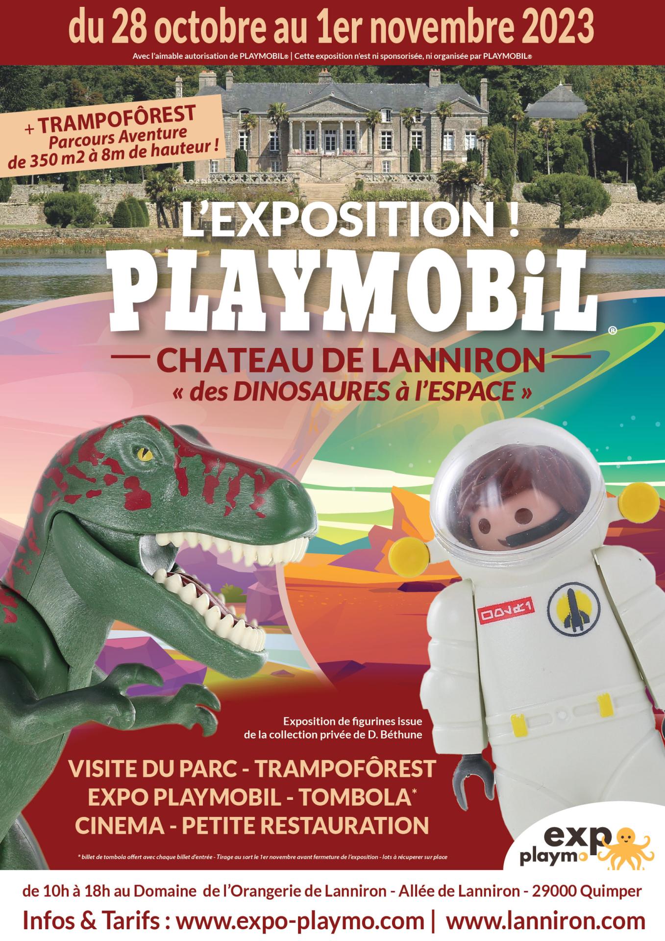 Affiche exposition playmobil quimper chateau de lanniron 2023 dominique bethune