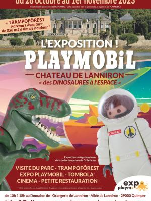 Affiche exposition playmobil quimper chateau de lanniron 2023 dominique bethune