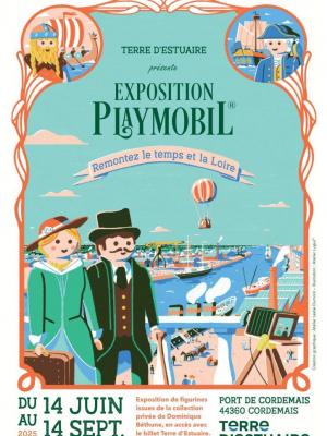 Affiche exposition playmobil terre estuaire dominique bethune