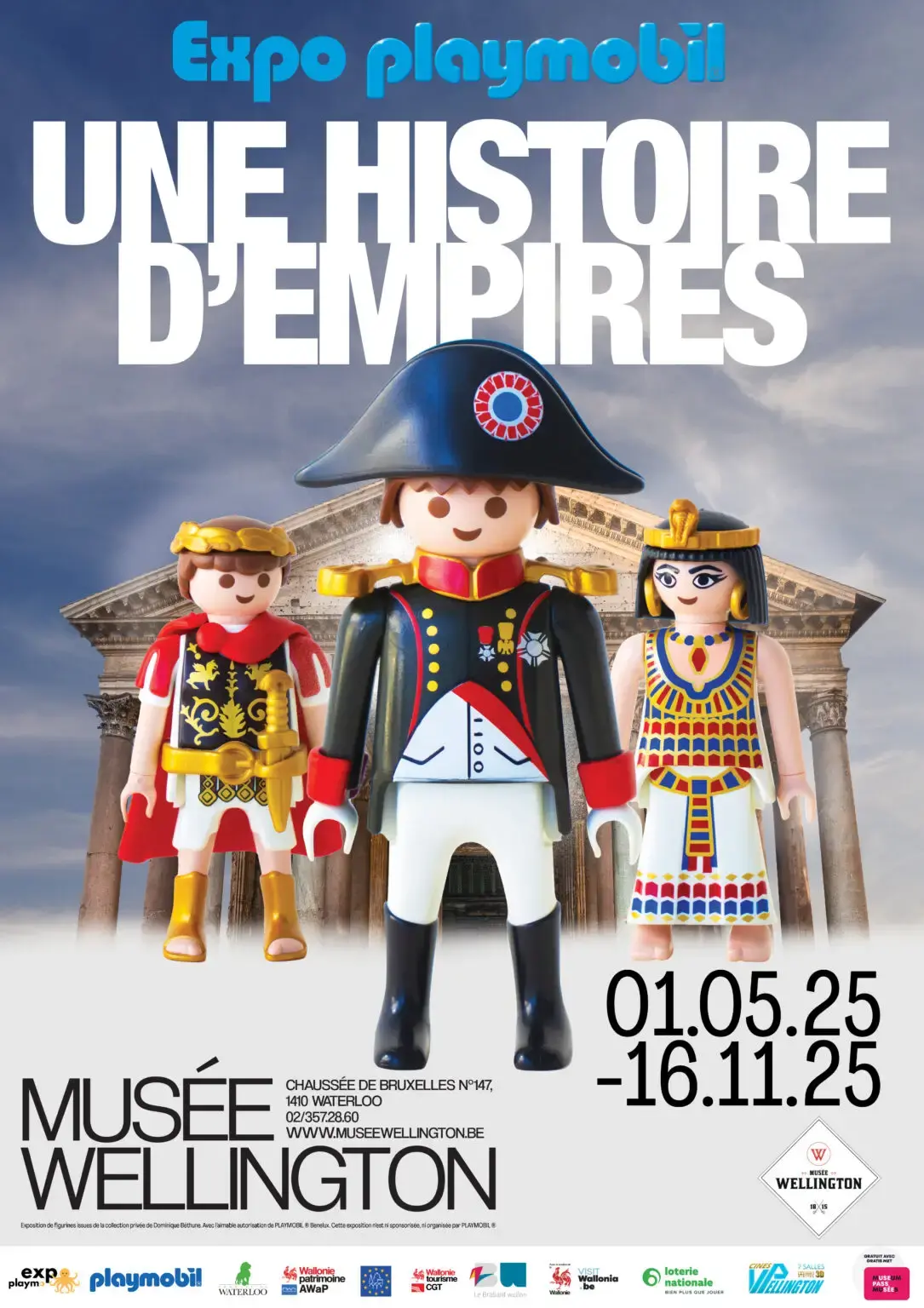 Affiche exposition playmobil waterloo dominique bethune