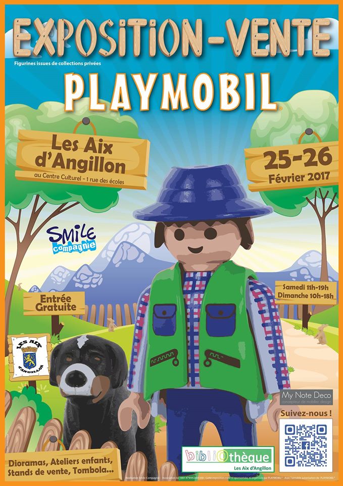 affiche exposition playmobil aux aix d'angillon