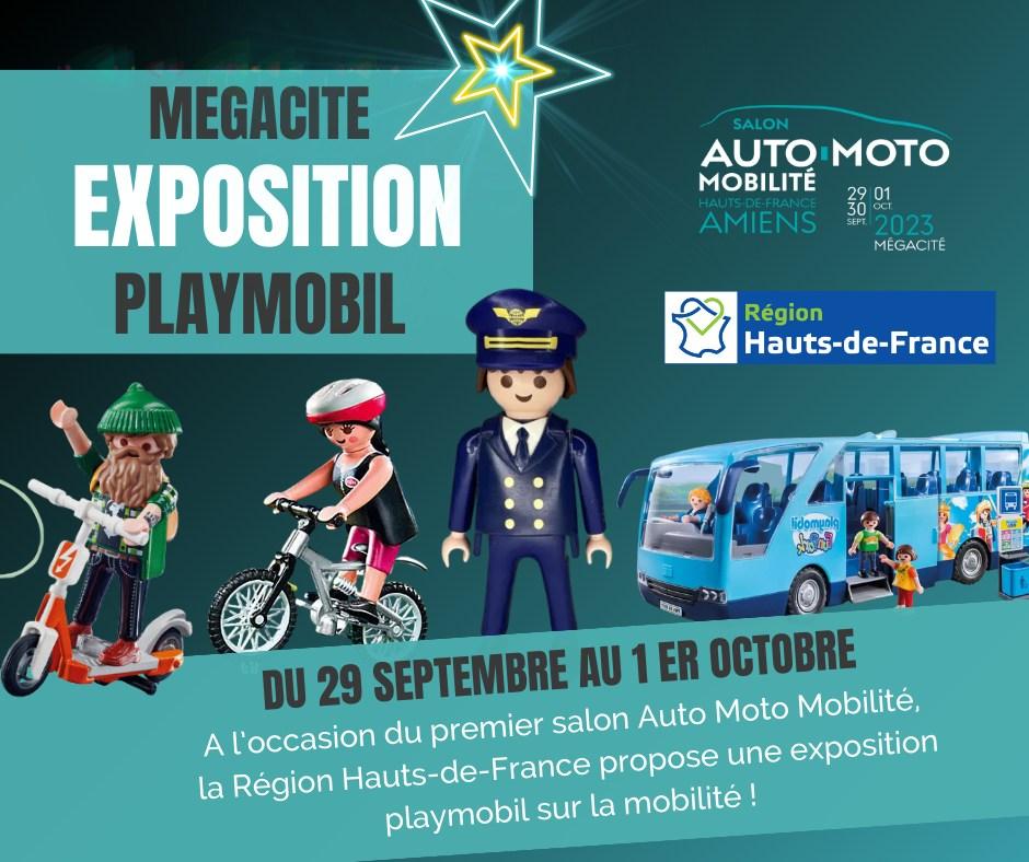 Exposition playmobil mobilite salon auto amiens dominique bethune