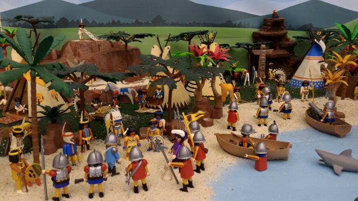 Faire une exposition playmobil decor pocahontas dominique bethune