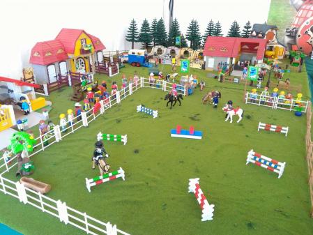 Maison laffitte diorama playmobil hippodrome centre equestre