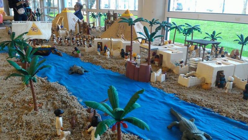 Diorama Playmobil Egypte réalisé par Dominique Béthune aux ludofolies 2017 bailly romainvilliers 1