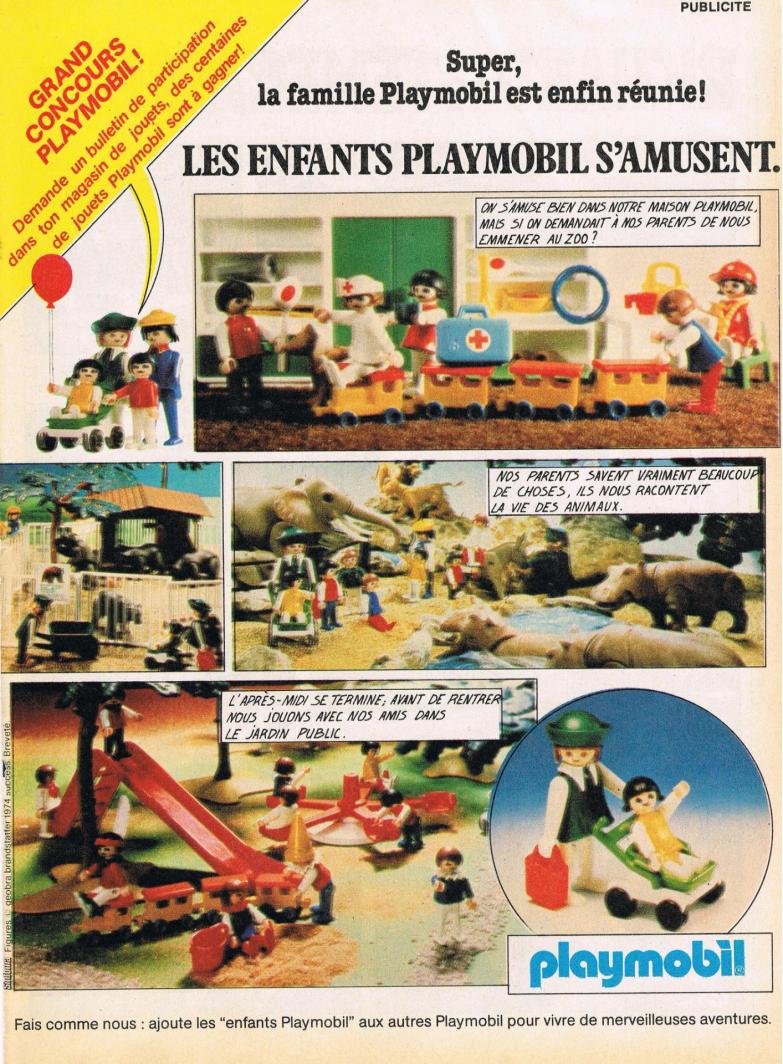 Publicite playmobil dans le journal de mickey enfants