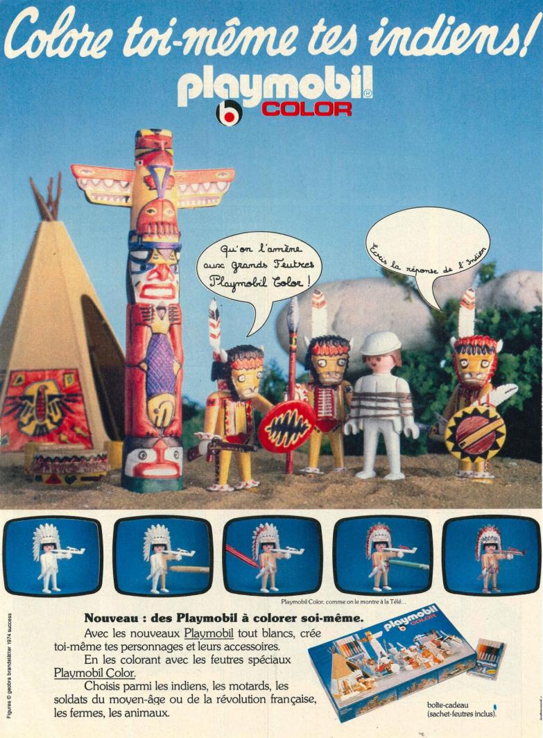 Publicite playmobil dans le journal de mickey indiens color