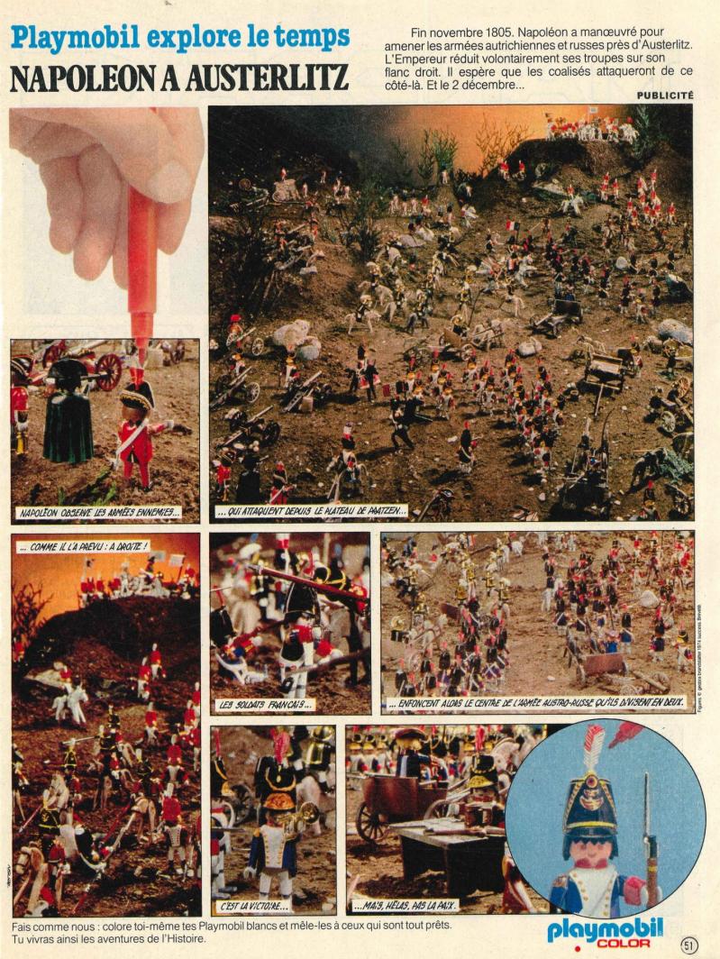 Publicite playmobil dans le journal de mickey napoleon austerlitz color